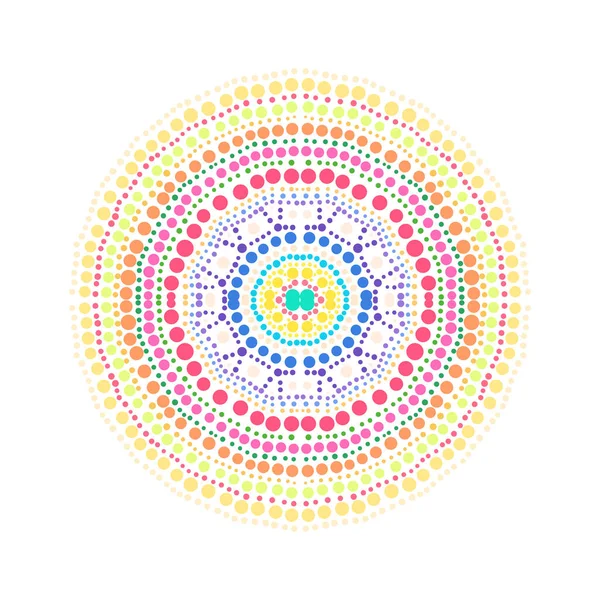 Dekorativa Färgglada Dot Mandala Designelement Kan Användas För Kort Inbjudningar — Stock vektor