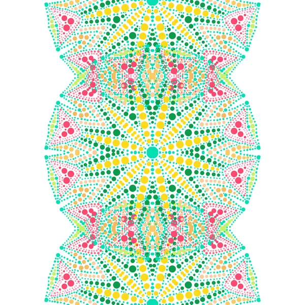 Élégant Motif Sans Couture Avec Mandalas Point Coloré Éléments Conception — Image vectorielle