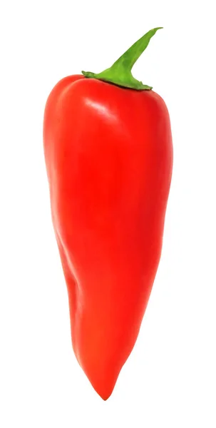 Červená Paprika Izolované Bílém Pozadí Přírodní Jídlo Pozadí Prvek Rostlinného — Stock fotografie