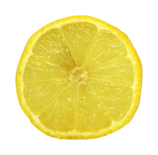 Κομμένα Φρούτα Λεμονιού Που Απομονώνονται Λευκό Φόντο Φυσικό Διατροφικό Υπόβαθρο — Φωτογραφία Αρχείου