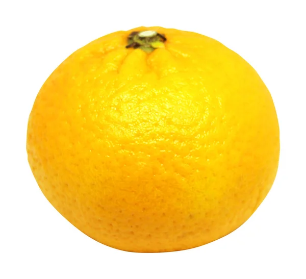 Sinaasappelfruit Geïsoleerd Witte Achtergrond Natuurlijke Voedselachtergrond Vruchtvormgevingselement — Stockfoto
