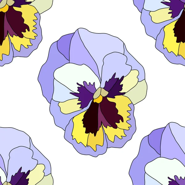 Elegante Naadloze Patroon Met Mieterige Bloemen Design Elementen Bloemen Patroon — Stockvector