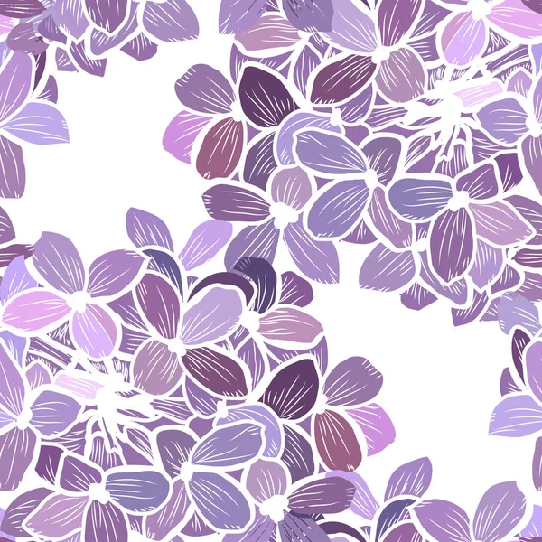 Elegantes Nahtloses Muster Mit Lila Blüten Designelemente Blumenmuster Für Einladungen — Stockvektor