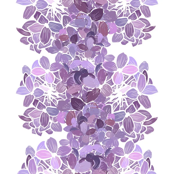 ライラックの花 デザイン要素とエレガントなシームレスパターン 招待状 カード ギフトラップ ファブリック 壁紙のための花のパターン — ストックベクタ