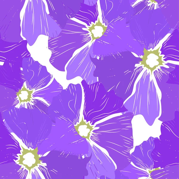 Κομψό Μοτίβο Χωρίς Ραφή Άνθη Κληματίδας Σχεδιαστικά Στοιχεία Floral Μοτίβο — Διανυσματικό Αρχείο