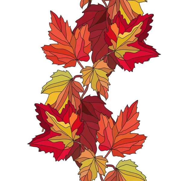 精美无缝的秋叶图案 设计元素 印刷品 礼品包装 制造业 纺织品 墙纸的秋季图案 — 图库矢量图片