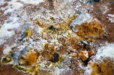 Jeotermal alan atf hverir, İzlanda.