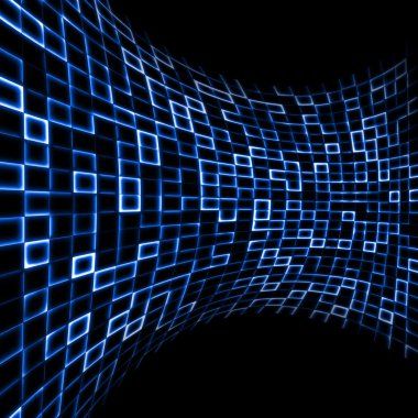 fütüristik şeklin soyut koyu mavi arka plan