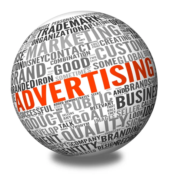 Advertising concept in word tag cloud — Stock Photo, Image