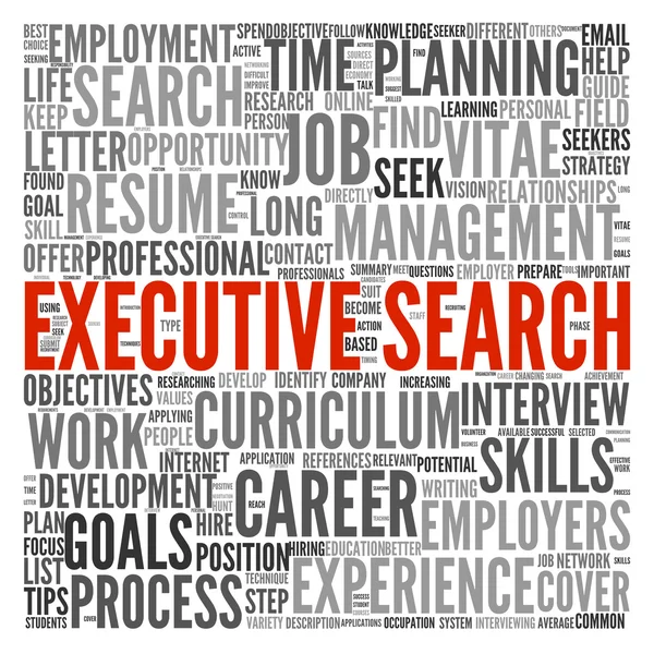 Executive search concept in word tag cloud — Stock Photo, Image