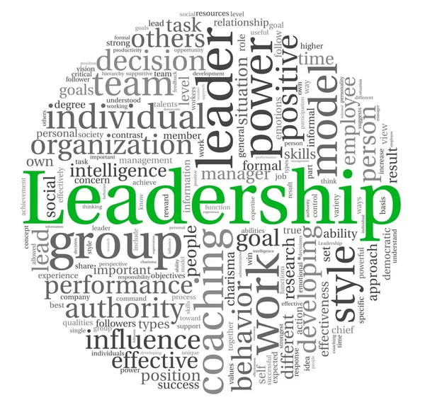 Concept de leadership dans word tag cloud — Photo