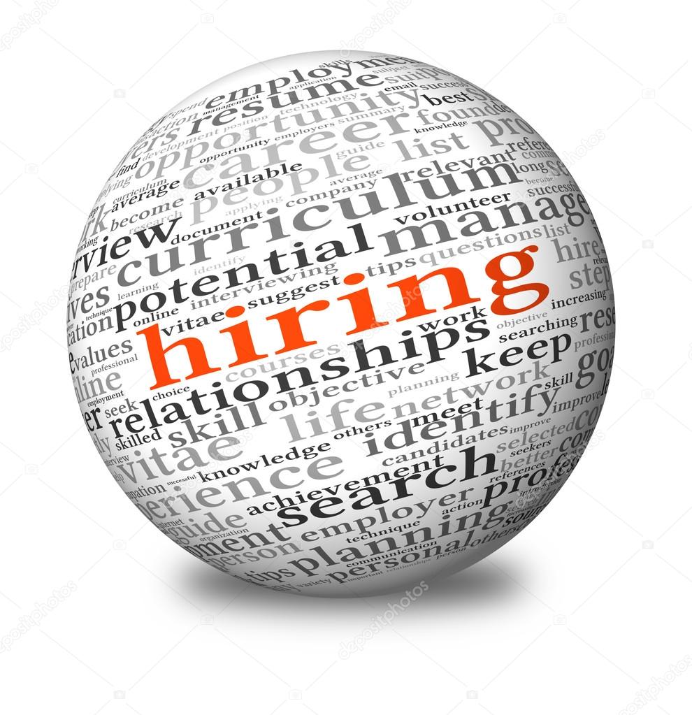 Hiring concept in word tag cloud — Stock Photo © olechowski 12226329