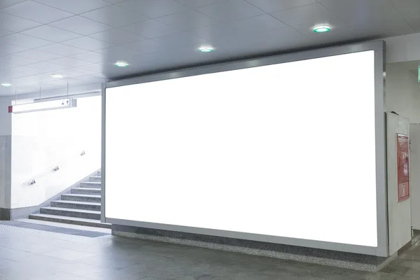 Blank billboard in hall — Stock Photo, Image