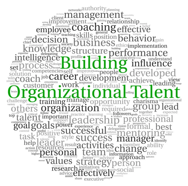 Building Organizational Talent concept dans word tag cloud sur fond blanc — Photo