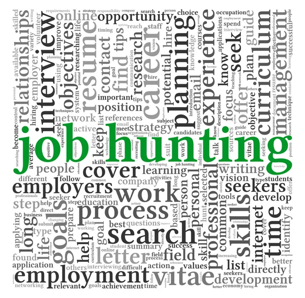 Job hunting concept in word tag cloud — Stock Photo, Image