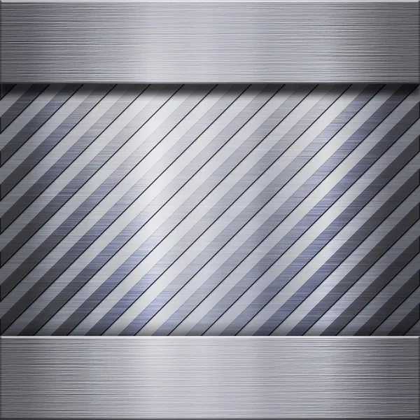 Brushed aluminum metal plate — Stock Photo, Image