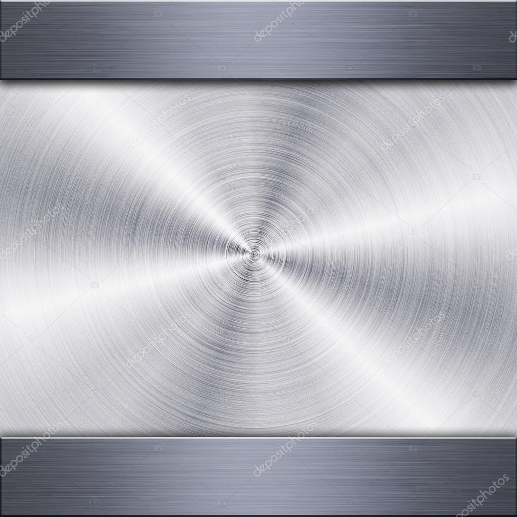 Brushed metal plate circular