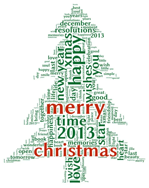 Merry christmas 2013 in tag cloud — Stock Photo, Image