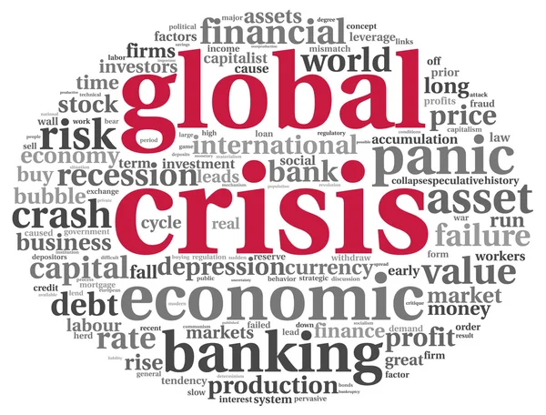 Conceito de crise global no branco — Fotografia de Stock