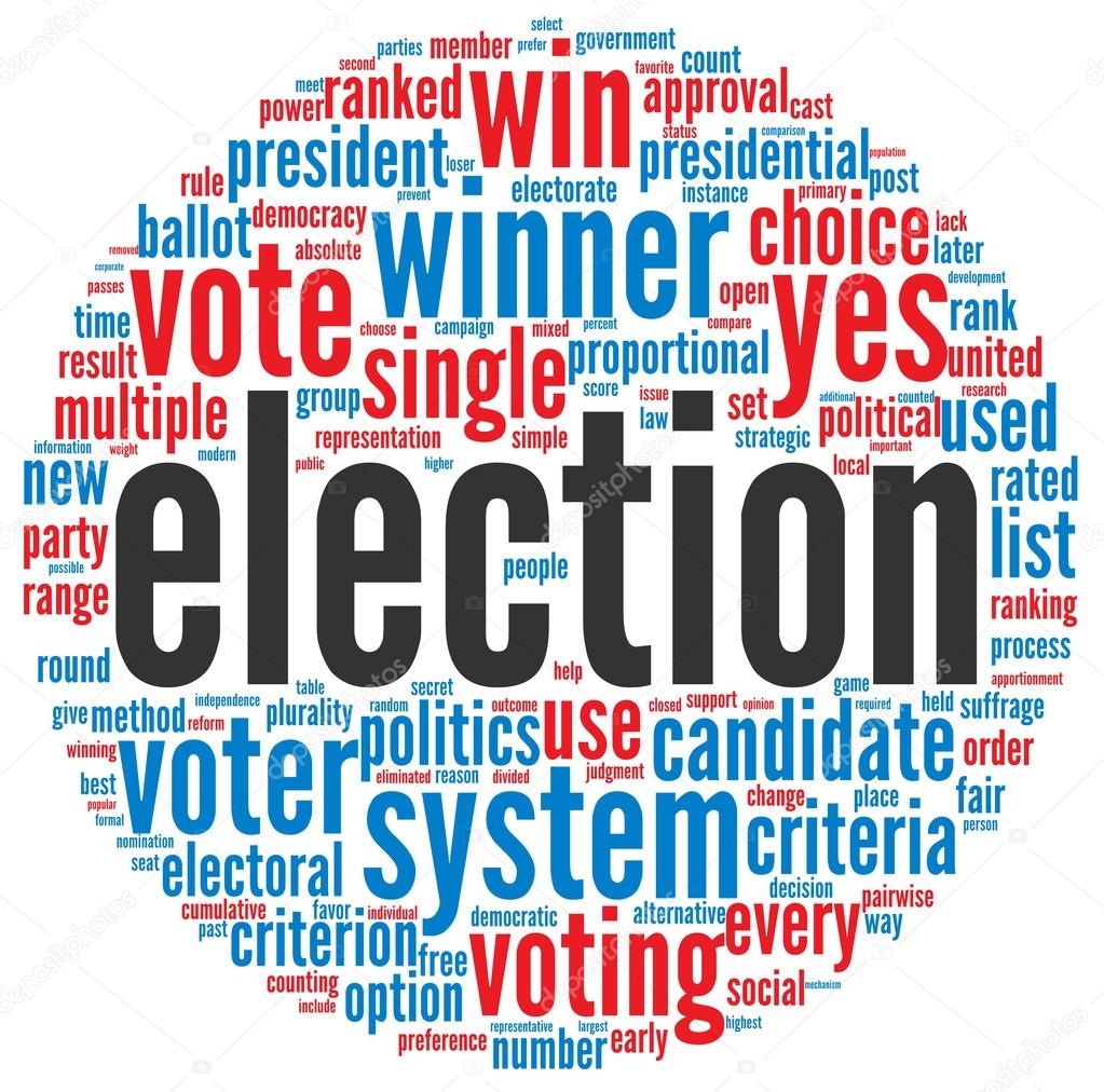 Election concept in word cloud