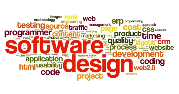 Software designkoncept i taggmoln — Stockfoto