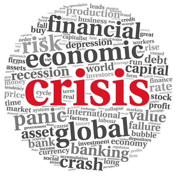 Crisis concept on white — Stock Photo, Image