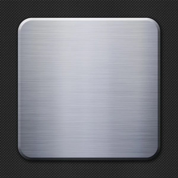 Aluminum metal plate on carbon — Stock Photo, Image