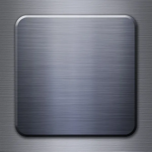 Brushed steel metal plate — Stock Photo, Image
