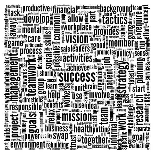 Concetto di successo nel tag cloud — Foto Stock