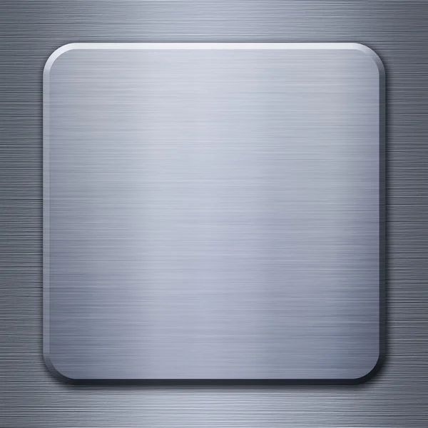 Brushed aluminum metal plate — Stockfoto