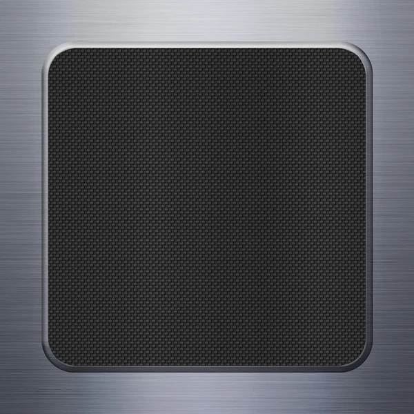 Aluminum metal plate and carbon fibre — Stock Photo, Image