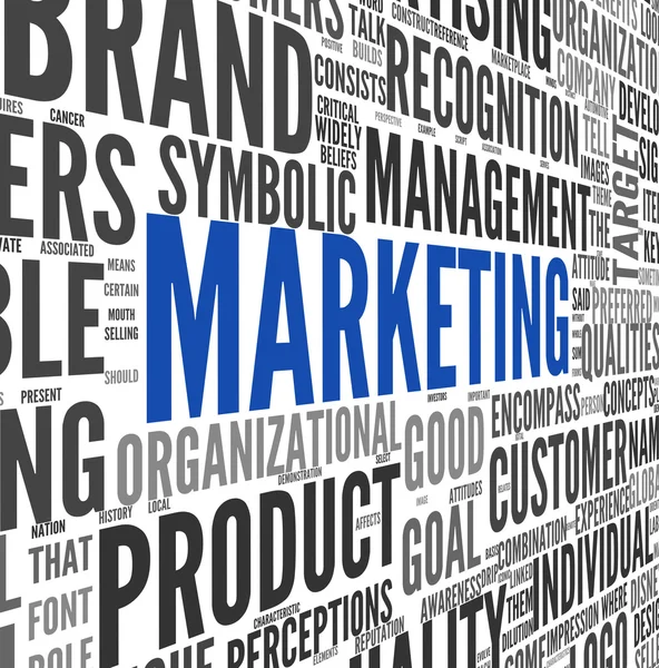 Concetto di marketing nel word tag cloud — Foto Stock