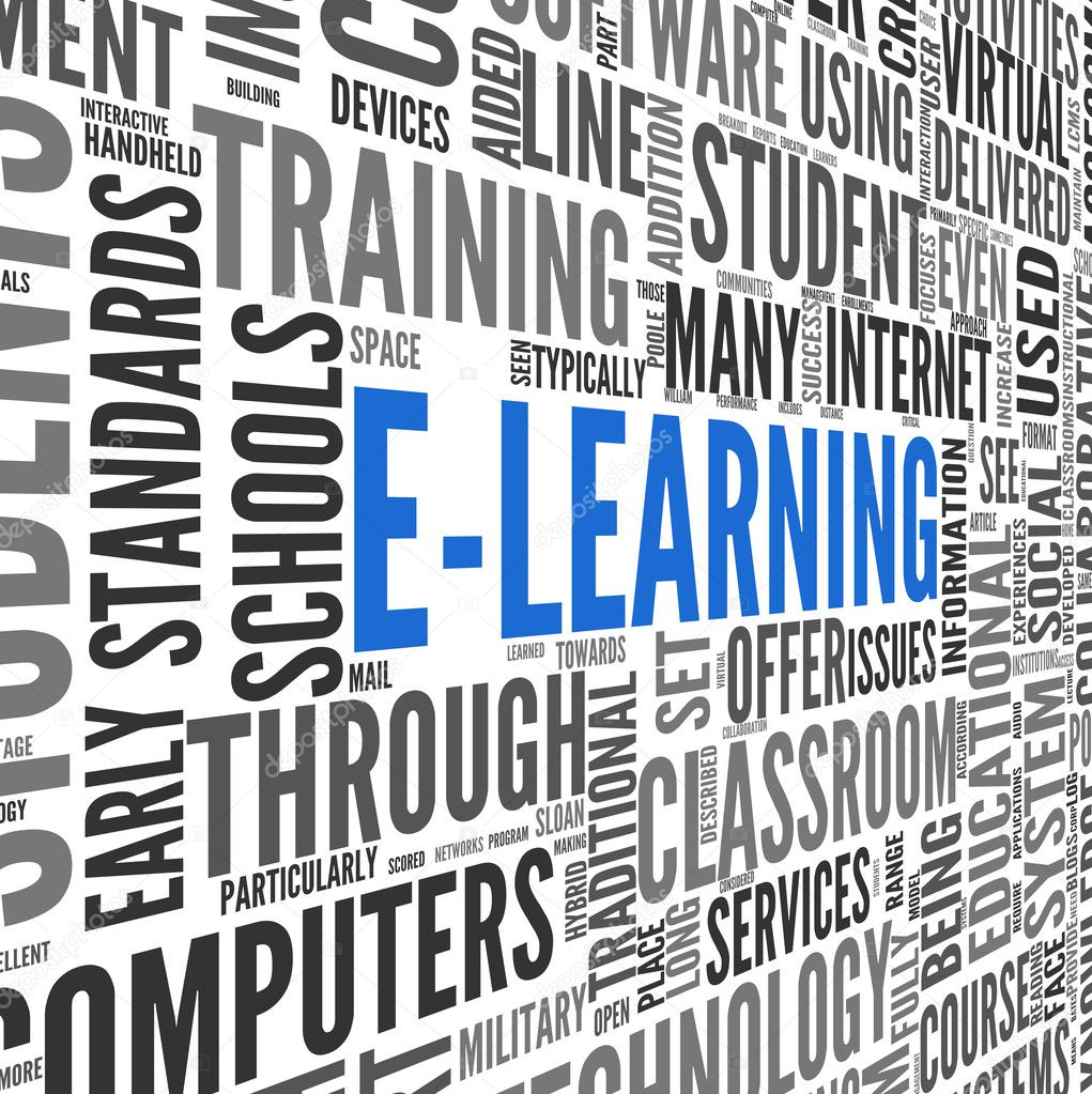 E-learning concept in tag cloud