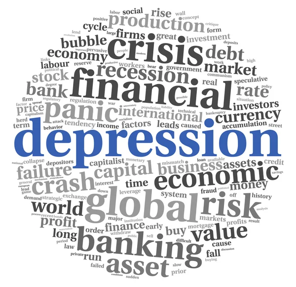 Conceito de depressão em branco — Fotografia de Stock