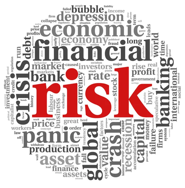 El riesgo en la economía y el concepto de finanzas en blanco — Foto de Stock