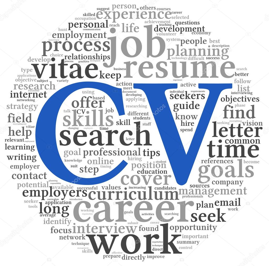 Curriculum vitae concept in word tag cloud