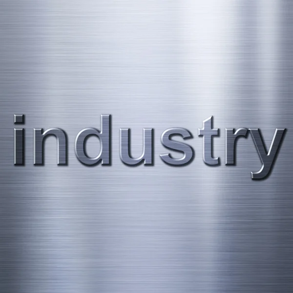 Concetto industriale su sfondo metallico — Foto Stock