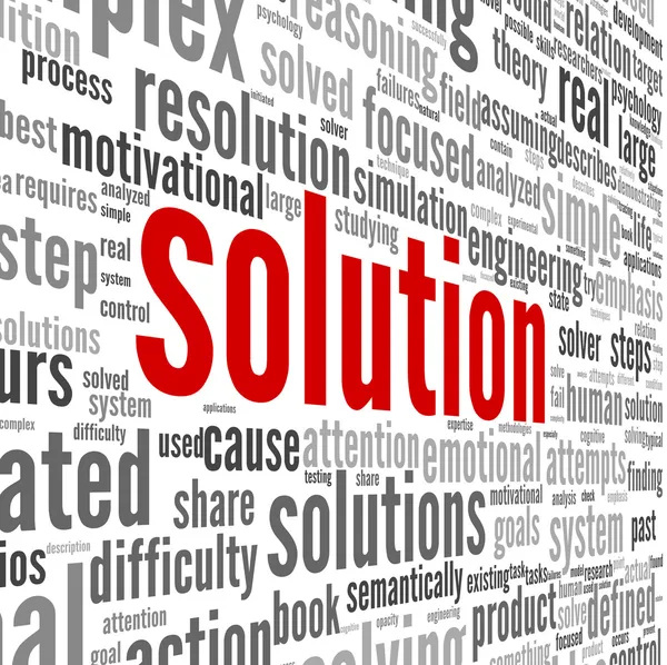 Solution concept in word tag cloud