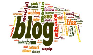Blog kavramı kelime etiket bulutu