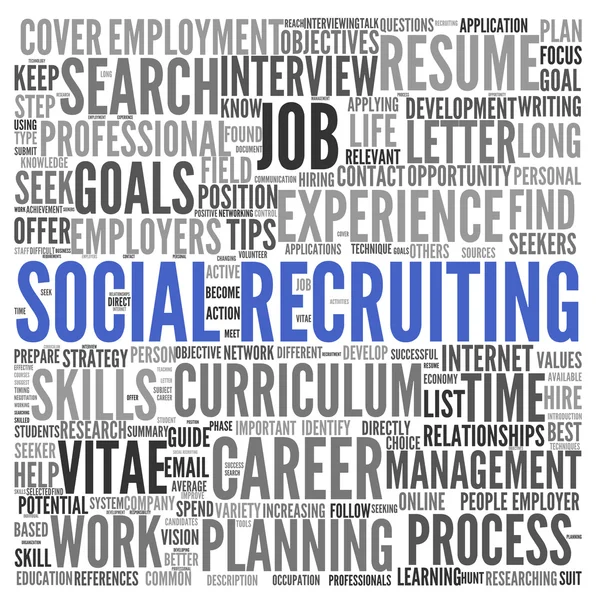 Concept de recrutement social — Photo