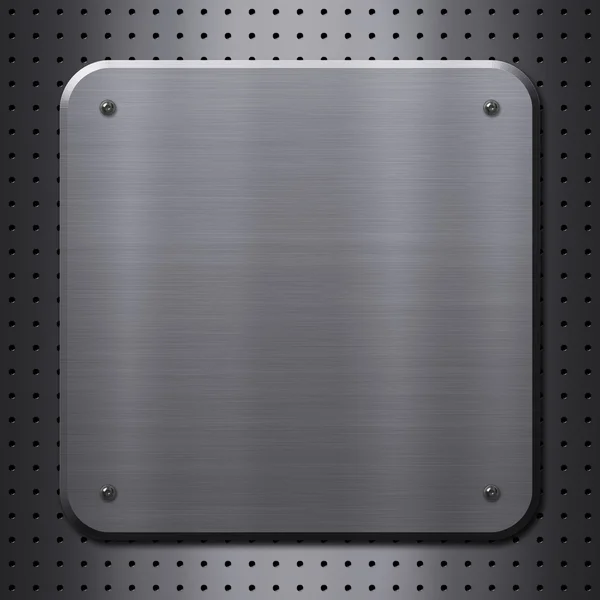 Metal plate with rivets — Stock Photo, Image