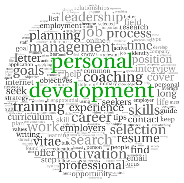 Personal development in tag cloud — Stock Photo, Image