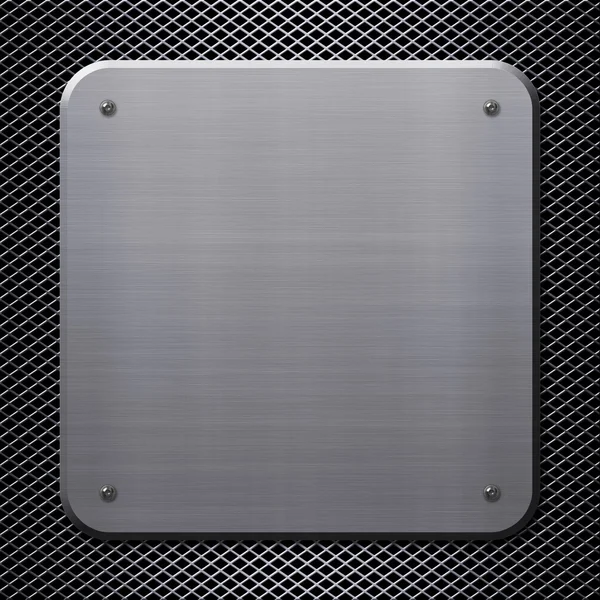 Placa de metal con remaches — Foto de Stock