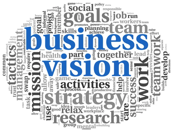 Concept de vision d'entreprise dans word tag cloud — Photo