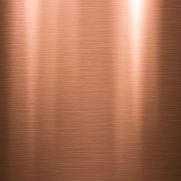 Brushed copper metallic plate — Stock Photo, Image