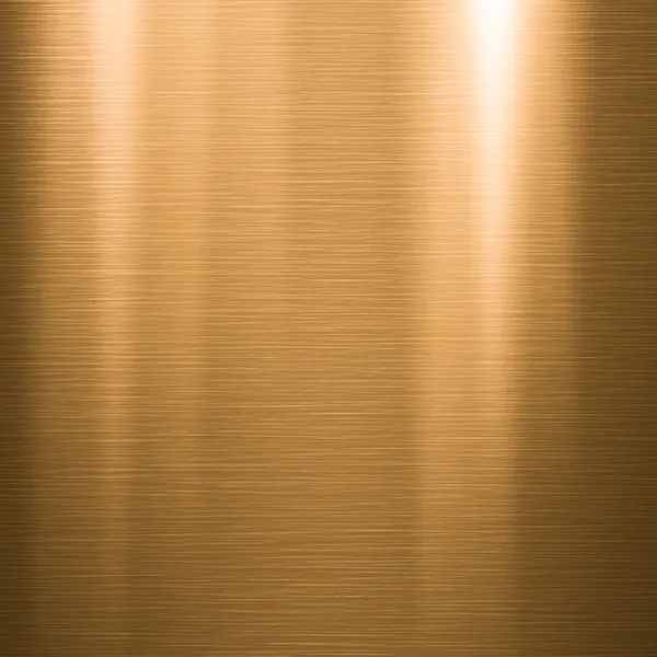 Brushed gold metallic plate — Stock Photo, Image