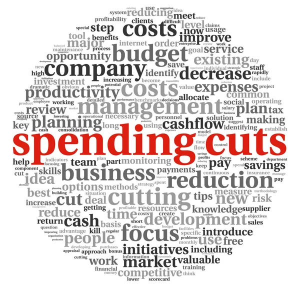 Spending cuts concept — Stockfoto