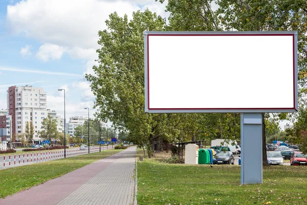 Blank billboard in city — Stock Photo, Image