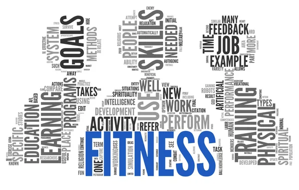 Fitness koncept v slovo tag cloud — Stock fotografie