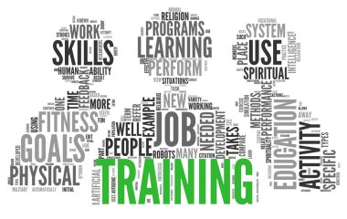 Training and education related words concept clipart
